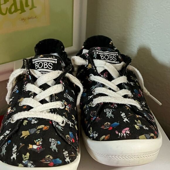 Sketchers Bob’s Black Slip On Sneakers Size 8.5 #BOB3 - Picture 7 of 8